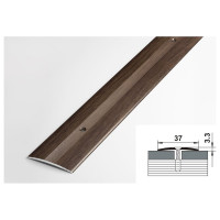 Порог прямой алюминиевый (37 мм; 0.9 м; декоративный; дуб Мокко) Лука УТ000001734