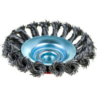 Щетка-крацовка коническая (100 мм; M14; стальная скрученная проволока) Pobedit 2133410