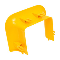 Торцевая накладка оптического лотка LANMASTER 120 мм, желтая LAN-OT120-TS