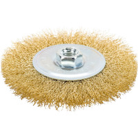 Щетка-крацовка плоская (125 мм; M14; латунированная витая проволока) Pobedit 2125412