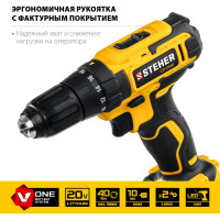 Дрель-шуруповерт STEHER 20В, без АКБ CD-200