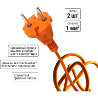 Силовой удлинитель-шнур на рамке TDM ELECTRIC УШ10 штепс. гнездо, 30м ПВС 2х1,0 SQ1302-0313