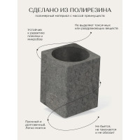 Ершик для унитаза FORA STONE BLACK FOR-STN025BL