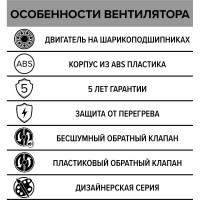 Осевой вытяжной вентилятор DICITI RIO 5C gray metal, диаметр 123 мм, декоративный 90-06992