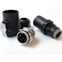 4-полюсный водостойкий разъём TTAF Elektronik IP67 500V 20A TT20-04M-SX-01-001