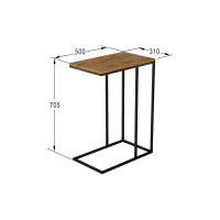 Придиванный стол Мебелик Агами дуб американский/чёрный 1987