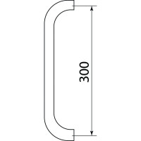 Дверная ручка скоба DOORLOCK изогнутая DL PHS02/25/300 SS 73654