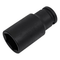 Головка торцевая ударная глубокая шестигранная (27 мм; 1/2DR; DIN 3121; CrMo) HOEGERT TECHNIK HT4R027