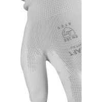 Белые лёгкие бесшовные защитные перчатки эргономичной формы из нейлона WIEDERKRAFT WDK-PU01W / M