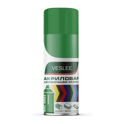 Акриловая аэрозольная краска Veslee зеленый RAL 6002 V6002