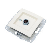 Механизм TV розетки MONO ELECTRIC L/D, с экраном, кремовая 500-001705-138