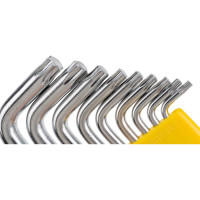 Набор ключей ULTIMA TORX, 9 шт в наборе, CrV, T10-T50, короткие, 122005