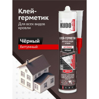 Клей-герметик KUDO HOME битумный для всех видов кровли, черный, 280 мл KSK-612