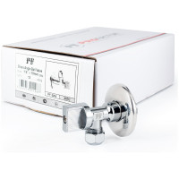 Угловой шаровой кран для бытовой техники PROFACTOR PF CHROME н/цанга 1/2 дюйма х 10 мм PF BAV 357C