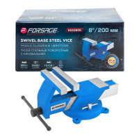 Тиски стальные поворотные с наковальней Forsage 8"-200мм F-6540808(18545)