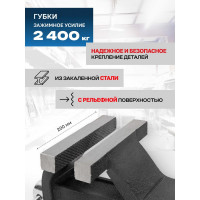 Тиски стальные поворотные с наковальней Forsage 8"-200мм F-6540808(18545)