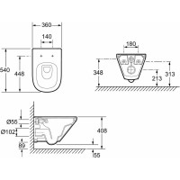 Подвесной унитаз Jacob Delafon Modern life белый E77725-0 00000097343