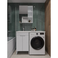 Напольная тумба ORANGE Optima с левой раковиной, под стиральную машину OPD-110TUW+RAL