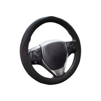 Оплетка KRAFT перфорированная эко-кожа + алькантара, размер M, 38 см, черная KT 800335