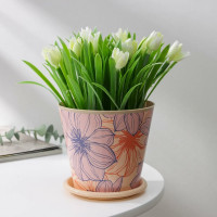 Горшок для цветов Доляна Жарден 0.8 л, бежевый 7306175