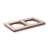 Горизонтальная 2-местная рамка STEKKER серия Катрин, стеклянная, GFR00-7002-02, шампань 39528