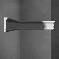 Потолочный карниз Stenopol подходит к натяжным потолкам, 60х17х2000 мм под покраску C7219