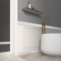 Потолочный карниз Stenopol подходит к натяжным потолкам, 60х17х2000 мм под покраску C7219