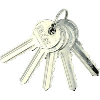 Цилиндр замка DORF ключ/ключ, английский, 5 ключей, никель 3545 DÖRF_80(35*45), k/k