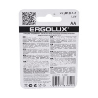 Батарейка Ergolux Alkaline LR6 BL 3+1FREE LR6 BL3+1, 1.5В, блистер 4 шт. 12866