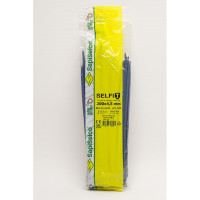 Стяжки SapiSelco металлодетектируемые, самозатухающие, синего цвета, 4.5x200 мм, полиамид 6.6, уп. 100 шт. DET.11.2123R