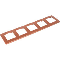 Рамка для розеток и выключателей ЭРА Серия 12 12510514 на 5 постов, Сатин, медь Б0052547