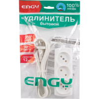 Удлинитель Engy Эконом 3 метра, 3 розетки, 186713
