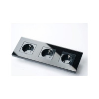 Трехпостовая рамка CGSS горизонтальная/вертикальная, стеклянная черная Эстетика GL-P103-BCG