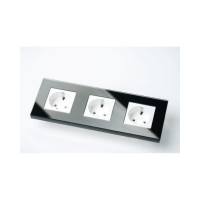 Трехпостовая рамка CGSS горизонтальная/вертикальная, стеклянная черная Эстетика GL-P103-BCG