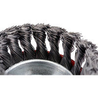 Щётка-крацовка с крученым ворсом (75 мм; M14; жесткая) для УШМ Orientcraft OCCBAKAG175300