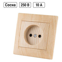 Розетка TDM ELECTRIC 2П 10А 250В с защитными шторками, сосна Лама SQ1815-0310
