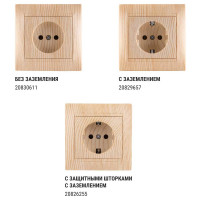 Розетка TDM ELECTRIC 2П+З 16А 250В + 2 USB порта 2,1А 5В сосна Лама SQ1815-0342