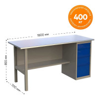 Однотумбовый верстак IRONMEBEL ML-4 1800 M-OML4MDC1800new