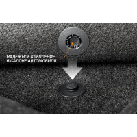 Коврики в салон AutoFlex standard nissan x-trail ll поколение 2007-2015, 6 частей, графит 4410202