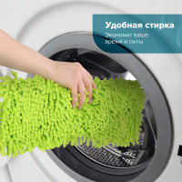 Универсальная насадка для швабр МОП LAIMA комплект 4 шт, 38-42 см, тип к, микрофибра, букли/синель 607460