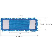 Универсальная насадка для швабр МОП LAIMA комплект 4 шт, 38-42 см, тип к, микрофибра, букли/синель 607460