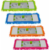 Универсальная насадка для швабр МОП LAIMA комплект 4 шт, 38-42 см, тип к, микрофибра, букли/синель 607460