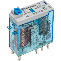 Миниатюрное промышленное реле Finder 2 перекидных контакта 8А, = 24В DC, 465290240040