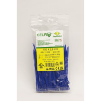 Стяжки SapiSelco синего цвета, 2.5x100 мм, полиамид 6.6, уп. 100 шт. SEL.11.202R