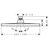 Верхний душ HANSGROHE 26726000 Crometta E240 1jet 00000048515