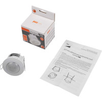 Датчик движения Jazzway PMS-IR 201 1200Вт 360 град. 6м WH IP20 5012950