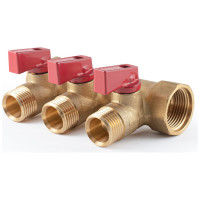 Коллектор с шаровыми кранами PROFACTOR в/н 3/4" х 3 вых 1/2"нар PF MV 264.3