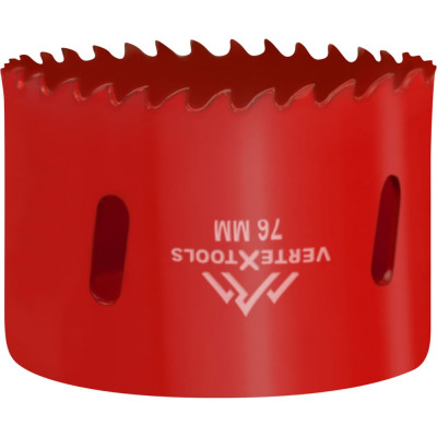 Коронка биметаллическая по металлу 76 мм vertextools 2525-76