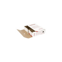 Архивный короб ОФИСМАГ с клапаном, А4, 260x325 мм, 75 мм, до 700 листов, плотный, микрогофрокартон, белый 123017