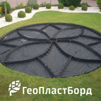 Садовый бордюр ГеоПластБорд  h 78 мм длина 8 метров + 32 колышка h 24 см цвет черный GPB78.08.32
